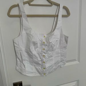 White corset-style Maeve top